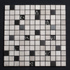 Iced Glass Stainless Steel Haisa Marble Square Combination Glass Mosaic Tile - MosaicBros.com