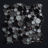 Frosted and Glossy Bubbles Random Sizes Mosaic Tile - MosaicBros.com