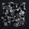 Frosted and Glossy Bubbles Random Sizes Mosaic Tile - MosaicBros.com
