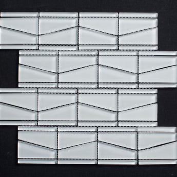 Cloud Random Shape Rectangle Marble Glass Mosaic Tile - MosaicBros.com