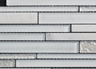 Frost Glossy Glass and White Marble Combination Glass Mosaic Tile - MosaicBros.com