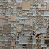 Glossy and Frosted Glass French Pattern Marble Glass Mosaic Tile - MosaicBros.com