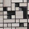 Stainless Steel and Haisa Marble French Pattern Glass Mosaic Tile - MosaicBros.com