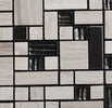 Stainless Steel and Haisa Marble French Pattern Glass Mosaic Tile - MosaicBros.com