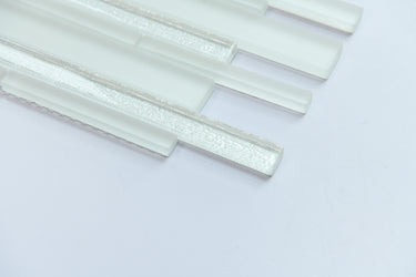 Glass Frosted Super White Multi Size Glass Mosaic Tile (Copy) - MosaicBros.com