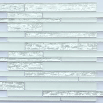 Glass Frosted Super White Multi Size Glass Mosaic Tile (Copy) - MosaicBros.com