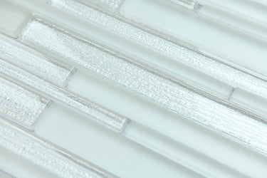 Glass Frosted Super White Multi Size Glass Mosaic Tile (Copy) - MosaicBros.com
