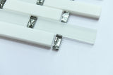 Glass Silver and White Marble Glass Mosaic Tile - MosaicBros.com