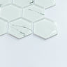 Bianco Carrara Look 2” Hexagon Glass Mosaic Tile - MosaicBros.com