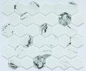 Bianco Carrara Look 2” Hexagon Glass Mosaic Tile - MosaicBros.com