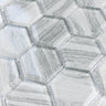 White Wood Look Glass 2” Hexagon Glass Mosaic Tile - MosaicBros.com