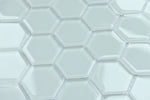Super White 2” Hexagon Glass Mosaic Tile - MosaicBros.com