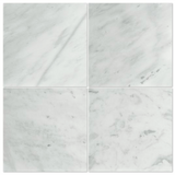 Polished Bianco Mare marble tile with 24x24 inch size, showcasing smooth, elegant white marble surface for flooring or wall use.