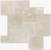 Ivory Travertine 3cm Paver Tumbled Versailles Pattern (French Pattern) - MosaicBros.com