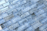 Crystal Aqua Sofia 1x2 Glass Mosaic Tile