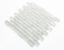 Crystal Aqua Soho White 1x2 Glass Mosaic Tile
