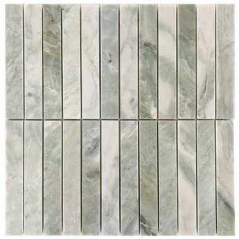ROCKART GREEN MIX STACKED 12X12 MOSAIC