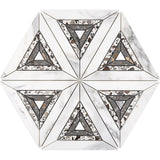FRUILI Calacatta Gold/Glaicer Terrazzo/Atlantic Gray Mix Mosaic Tile - MosaicBros.com
