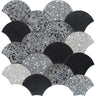 DUCALE Terrazzo, Black Limestone Mix Mosaic Tile - MosaicBros.com