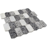 SAN ROCCO Terrazzo, Carrara Mix Mosaic Tile - MosaicBros.com