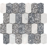 REZZONICO Terrazzo, Carrara Mix Mosaic Tile - MosaicBros.com
