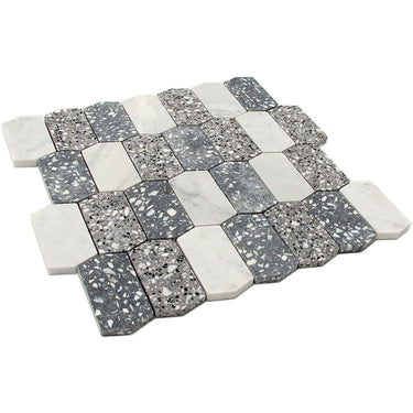 REZZONICO Terrazzo, Carrara Mix Mosaic Tile - MosaicBros.com
