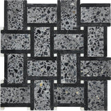CONTARINI Terrazzo, Dolomite, Black Limestone Mix Mosaic Tile - MosaicBros.com