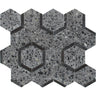 CANAREGGIO Terrazzo, Black Limestone Mix Mosaic Tile - MosaicBros.com