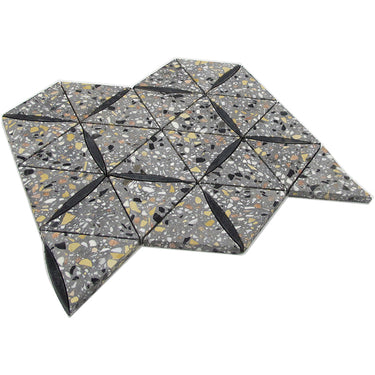 DANIELI Terrazzo, Black Limestone Mix Mosaic Tile - MosaicBros.com