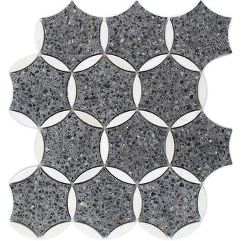 AQUILEIA Terrazzo, Dolomite Mix Mosaic Tile - MosaicBros.com