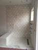 Dolomite White & Grey Marble 11.8" x 14.05" x 3/8" Waterjet Honed Mosaic Tile - MosaicBros.com