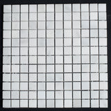 1 x 1 Polished Bianco Carrara Marble Mosaic Tile - MosaicBros.com
