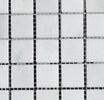1 x 1 Polished Bianco Carrara Marble Mosaic Tile - MosaicBros.com