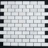 1 x 2 Polished Bianco Carrara Marble Brick Mosaic Tile - MosaicBros.com