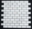 1 x 2 Polished Bianco Carrara Marble Brick Mosaic Tile - MosaicBros.com