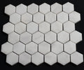 2 x 2 Polished Bianco Carrara Marble Hexagon Mosaic Tile - MosaicBros.com