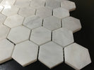 2 x 2 Polished Bianco Carrara Marble Hexagon Mosaic Tile - MosaicBros.com