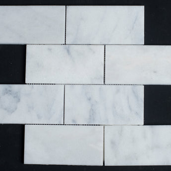 3 x 6 Polished Bianco Carrara Marble Tile - MosaicBros.com