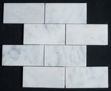 3 x 6 Polished Bianco Carrara Marble Tile - MosaicBros.com