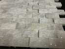 1 x 2 Split-faced Bianco Carrara Marble Brick Mosaic Tile - MosaicBros.com