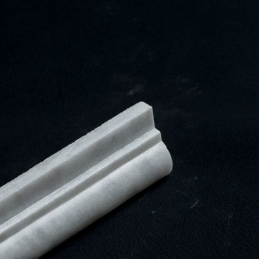 Bianco Carrara Marble 1.5x12 Ogee Edge Polished Tile - MosaicBros.com