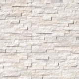 Arctic White 6x24 Stacked Stone Ledger Panel.