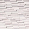 Arctic White Marble 6x24 3D Stacked Stone Ledger Panel.