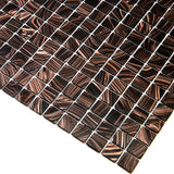 Brown Glossy Glass Mosaic Tile installed as a kitchen backsplash, adding warmth, texture, and a contemporary design element.