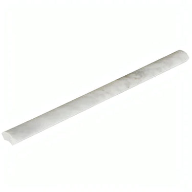 1 x 12 Honed Bianco Carrara Marble Quarter Round Trim - MosaicBros.com