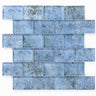 Crystal Aqua Sofia 2x3 glass mosaic tile for swimming pools, pool waterlines, spas, fountains, and water features.