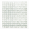 Crystal Aqua Soho White 1x1 glass mosaic tile featuring bright white tones for swimming pools, pool waterlines, spas, and water features.