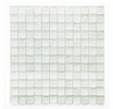 Crystal Aqua Soho White 1x1 glass mosaic tile featuring bright white tones for swimming pools, pool waterlines, spas, and water features.