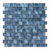 Crystal Aqua Stromboli Garden Blue glass mosaic tile featuring refreshing blue tones for swimming pools, pool waterlines, spas, and water features.