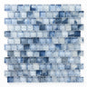 Crystal Aqua Stromboli Pronto Blue glass mosaic tile featuring vibrant blue tones for swimming pools, pool waterlines, spas, and water features.